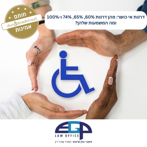 דרגות אי כושר: מהן דרגות 60%, 65%, 74% ו-100% ומה המשמעות שלהן?